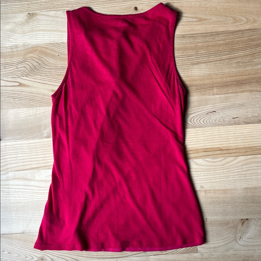 Express Vibrant Red Ruffled Tank Top - Picture 5 of 5